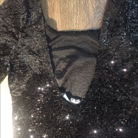 Nordstrom Brand Mimi Chica Black Sequin Dress Sz S - Picture 3 of 6